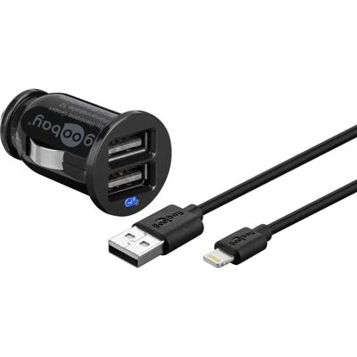 Goobay 71691 Matkapuhelinlaturi - Kaksinkertainen USB Nopea Lataus - Musta Goobay 71691 Matkapuhelinlaturi - Kaksinkertainen USB Nopea Lataus - Musta