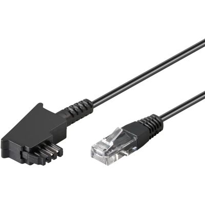 Goobay 71812 Telefonkabel - Schwarz - Hochwertiger DSL/VDSL-Anschluss Goobay 71812 Telefonkabel - Schwarz - Hochwertiger DSL/VDSL-Anschluss