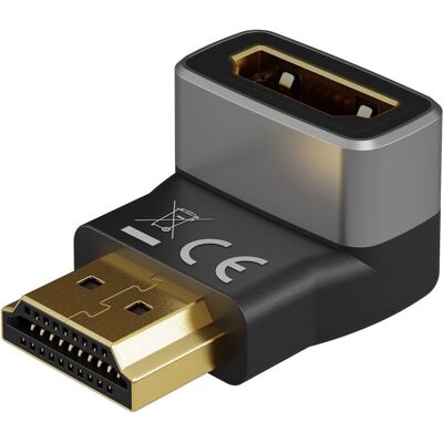 Goobay 72011 HDMI-sovitin - 270° Pystysuora, 8K, Kultazott Goobay 72011 HDMI-sovitin - 270° Pystysuora, 8K, Kultazott
