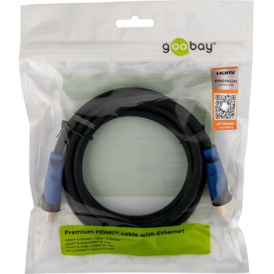 Goobay 72315 HDMI-kaapeli - 0,5m - Korkean nopeuden 4K - Musta Goobay 72315 HDMI-kaapeli - 0,5m - Korkean nopeuden 4K - Musta