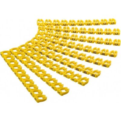 Goobay Kabelmarkeerclips - Geel PVC - 90 stuks Goobay Kabelmarkeerclips - Geel PVC - 90 stuks