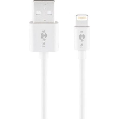Câble Lightning Goobay 72906 - 2m Blanc - Transfert rapide & Charge - Publicité Câble Lightning Goobay 72906 - 2m Blanc - Transfert rapide & Charge - Publicité
