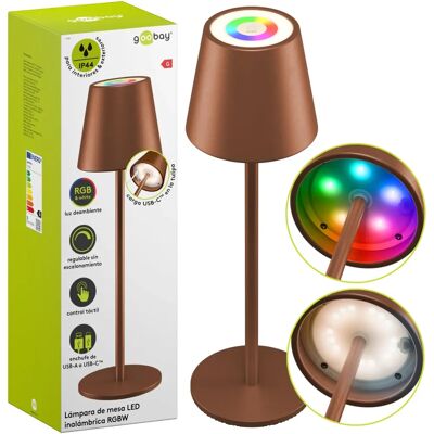 Goobay Brons RGBW LED Bordslampa - Dimmbar, USB, 3000K Goobay Brons RGBW LED Bordslampa - Dimmbar, USB, 3000K