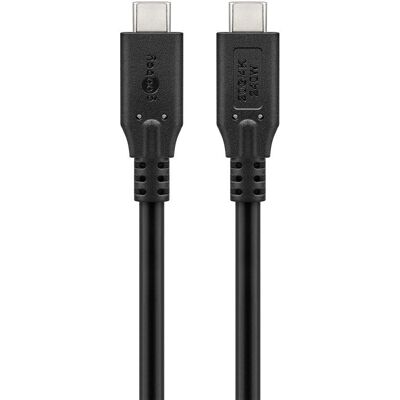 Goobay USB-C USB4-kabel - 240 W - 0,5 m - Svart Goobay USB-C USB4-kabel - 240 W - 0,5 m - Svart