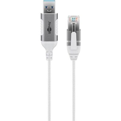 Goobay 74379 USB 3.0 auf RJ45 Ethernet-Kabeladapter Weiß Goobay 74379 USB 3.0 auf RJ45 Ethernet-Kabeladapter Weiß