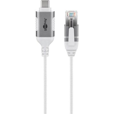 Goobay USB-C 3.1/RJ45-kabel - 3m Vit Goobay USB-C 3.1/RJ45-kabel - 3m Vit