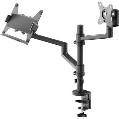 Soporte de portátil y monitor Goobay - Estación ergonómica ajustable - Negro Soporte de portátil y monitor Goobay - Estación ergonómica ajustable - Negro