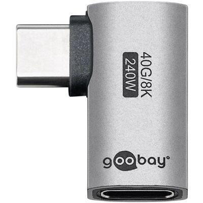 Goobay 74441 USB-C Horizontale Adapter - USB 4.0 - Zilver Goobay 74441 USB-C Horizontale Adapter - USB 4.0 - Zilver
