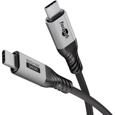 Goobay 74776 USB-Kabel - 1,5 m, Schwarz, Silber - USB-Kabel Goobay 74776 USB-Kabel - 1,5 m, Schwarz, Silber - USB-Kabel