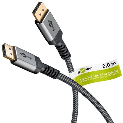 Kabel DisplayPort Goobay 75685 - 2m - Czarny Kabel DisplayPort Goobay 75685 - 2m - Czarny