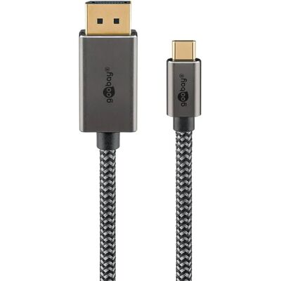 Goobay USB-C till DisplayPort Textilkabel 4K @ 60Hz, 1m - Videokabel Goobay USB-C till DisplayPort Textilkabel 4K @ 60Hz, 1m - Videokabel