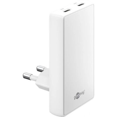 Goobay 75722 Weiß 45W Dual USB-C Schnellladegerät - Mobilgerät Goobay 75722 Weiß 45W Dual USB-C Schnellladegerät - Mobilgerät