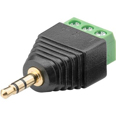 Adaptateur Audio Goobay 76745 - Connecteur 3,5mm stéréo, 3 broches, Noir - Publicité Adaptateur Audio Goobay 76745 - Connecteur 3,5mm stéréo, 3 broches, Noir - Publicité
