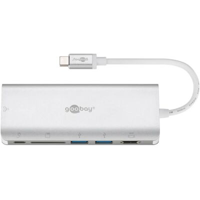 Goobay 76788 Station d'accueil pour ordinateur portable - Hub multiport USB-C 4K HDMI, Ethernet - Publicité Goobay 76788 Station d'accueil pour ordinateur portable - Hub multiport USB-C 4K HDMI, Ethernet - Publicité