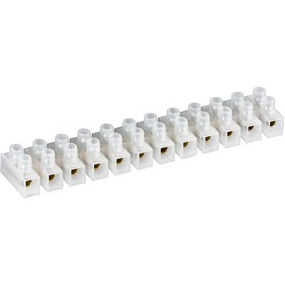 Barrette électrique blanche 10mm - Connecteur électrique - Publicité Barrette électrique blanche 10mm - Connecteur électrique - Publicité