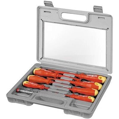 Fixpoint Set - Conjunto de chaves de fenda elétricas isoladas - 8 peças Fixpoint Set - Conjunto de chaves de fenda elétricas isoladas - 8 peças