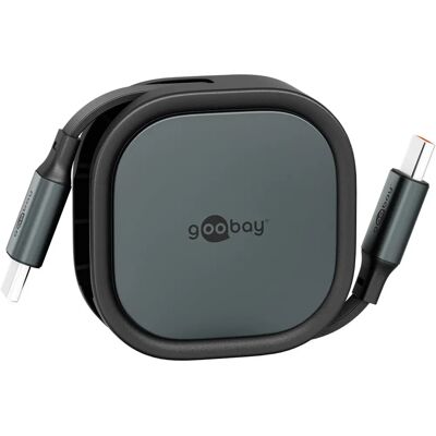 Goobay 77424 USB-kabel - 1m, Zwart, Zilver, USB-C Goobay 77424 USB-kabel - 1m, Zwart, Zilver, USB-C