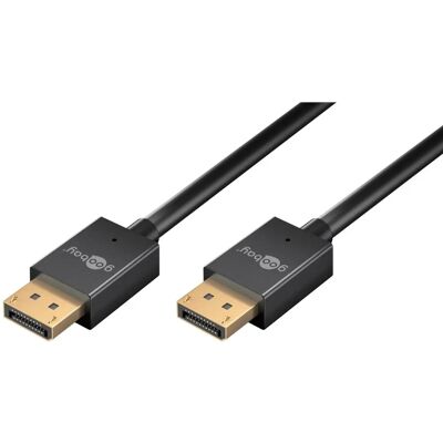 Goobay 77443 DisplayPort Cable - Slim 8K 120Hz 2m Black Goobay 77443 DisplayPort Cable - Slim 8K 120Hz 2m Black