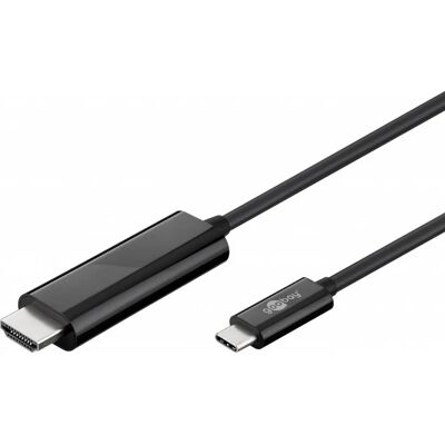Kabel USB-C na HDMI Goobay - 4K@60Hz, 1,8m, Czarny Kabel USB-C na HDMI Goobay - 4K@60Hz, 1,8m, Czarny