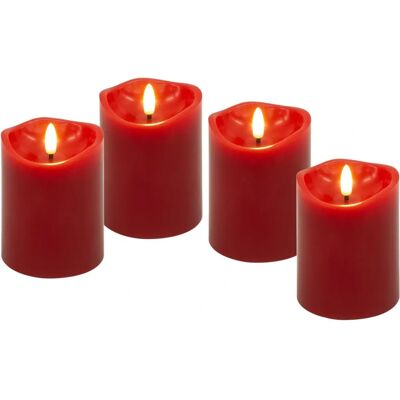 Goobay 77749 Red LED Candles Set - Realistic Flameless Decor Goobay 77749 Red LED Candles Set - Realistic Flameless Decor