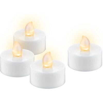 Goobay LED-Teelichter Set aus 4 - Warme Weiße mit Timer Goobay LED-Teelichter Set aus 4 - Warme Weiße mit Timer