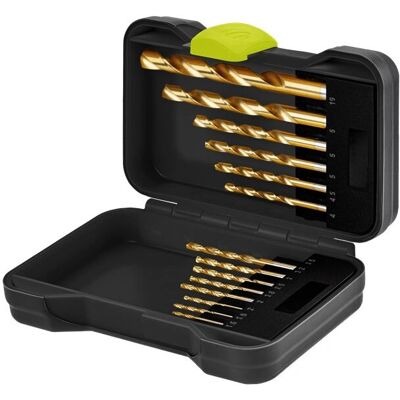 Goobay 77850 Drill Bit Set - 15-Piece Metal Drill Bits - Titanium Coated Goobay 77850 Drill Bit Set - 15-Piece Metal Drill Bits - Titanium Coated