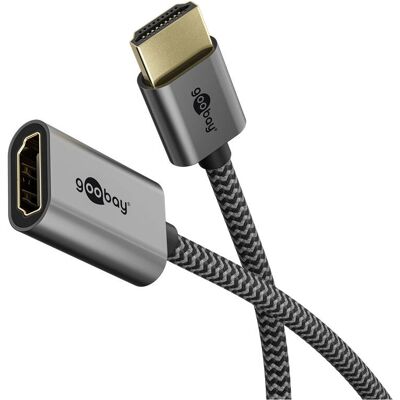 Goobay 79145 HDMI-Kabel - 0,1 m - Schwarz, Silber Goobay 79145 HDMI-Kabel - 0,1 m - Schwarz, Silber