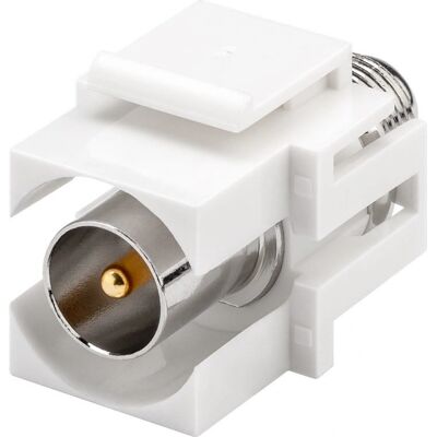 Goobay Keystone Modul Weiß F Buchse - Keystone Modul für Satellitkabel Goobay Keystone Modul Weiß F Buchse - Keystone Modul für Satellitkabel