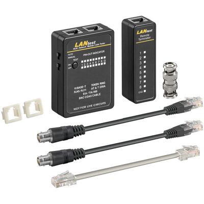 Testovač síťových kabelů Goobay 93010 - Černý Testovač síťových kabelů Goobay 93010 - Černý