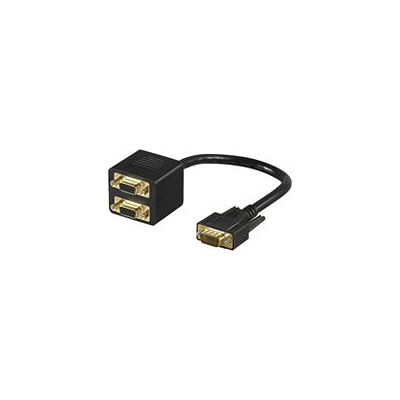 Goobay 1X SVGA 2X SVGA VGA-kabel - VGA splitter - Svart Goobay 1X SVGA 2X SVGA VGA-kabel - VGA splitter - Svart