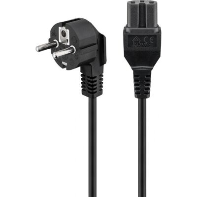 Goobay C15 Kabel - Hitzebeständig, 2m, Schwarz - Netzstecker Typ F Goobay C15 Kabel - Hitzebeständig, 2m, Schwarz - Netzstecker Typ F