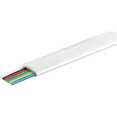 Cavo telefono Goobay 93307 - 100 m, Piatto, Bianco Cavo telefono Goobay 93307 - 100 m, Piatto, Bianco
