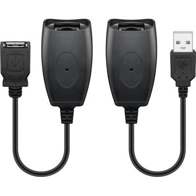 Goobay USB Ethernet Extender - Musta Goobay USB Ethernet Extender - Musta
