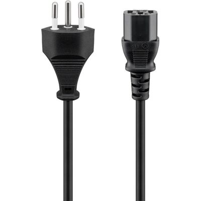 Cable de alimentación Goobay 93617 - 2m Negro - IEC C13 Cable de alimentación Goobay 93617 - 2m Negro - IEC C13