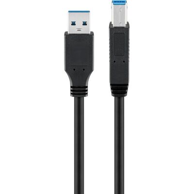 Cavo USB Goobay 93654 - 3m, USB A-B, Nero Cavo USB Goobay 93654 - 3m, USB A-B, Nero