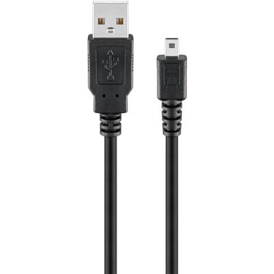 Goobay 93972 USB-Kabel - 1,8 m, USB A zu Mini-USB B, Schwarz Goobay 93972 USB-Kabel - 1,8 m, USB A zu Mini-USB B, Schwarz