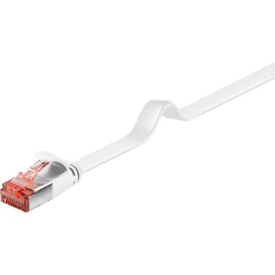 HL0949190 Valkoinen Cat6 verkkokaapeli - 5m, U/FTP, litteä HL0949190 Valkoinen Cat6 verkkokaapeli - 5m, U/FTP, litteä