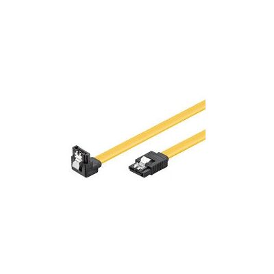 Goobay 1m SATA HDD Cable - Yellow - SATA Internal 90° Connector - Supports 6Gbps Goobay 1m SATA HDD Cable - Yellow - SATA Internal 90° Connector - Supports 6Gbps