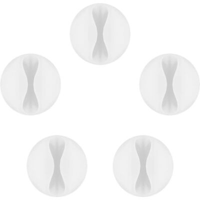 Organisateur de câbles Goobay 95183 - Pack de 5 - Blanc - Publicité Organisateur de câbles Goobay 95183 - Pack de 5 - Blanc - Publicité