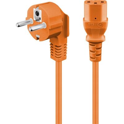 Goobay 95289 voedingskabel - Type F, 3m, Oranje - Netstekker Goobay 95289 voedingskabel - Type F, 3m, Oranje - Netstekker