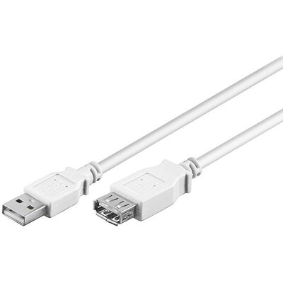 Goobay USB 2.0 A M/F 0,3m Blanc - Câble d'Extension USB Goobay USB 2.0 A M/F 0,3m Blanc - Câble d'Extension USB