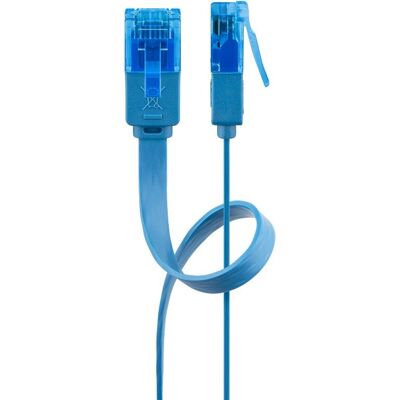 Goobay 96295 Hálózati kábel 0,5 m Cat6a U/UTP - Lapított Kék Goobay 96295 Hálózati kábel 0,5 m Cat6a U/UTP - Lapított Kék