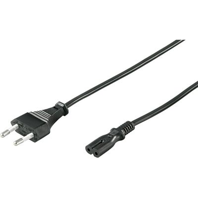Kabel zasilający Goobay - 0,5m Czarny Euro C CEE 7/16 - Do Elektroniki Kabel zasilający Goobay - 0,5m Czarny Euro C CEE 7/16 - Do Elektroniki