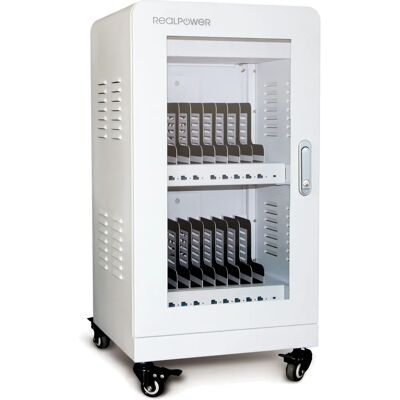 RealPower Power Station 20 Tragbarer USB-Ladekorb - Power Station/Charging Cart RealPower Power Station 20 Tragbarer USB-Ladekorb - Power Station/Charging Cart