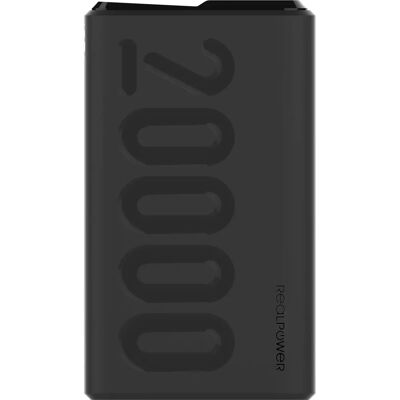 Powerbank RealPower PB-20000PD+ - 20000mAh, 18W, Zwart Powerbank RealPower PB-20000PD+ - 20000mAh, 18W, Zwart