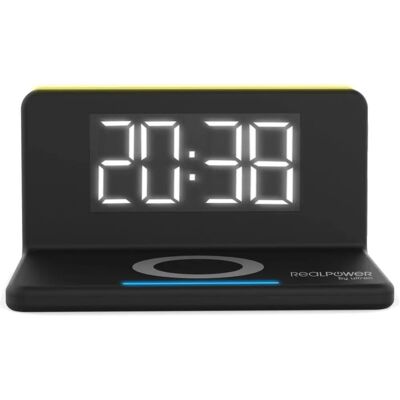 RealPower ChargeAir kabelloser Wecker - Schwarz RealPower ChargeAir kabelloser Wecker - Schwarz