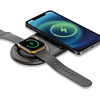 RealPower ChargeAIR Duo Cargador Inalámbrico - Smartphone, Smartwatch, TWS RealPower ChargeAIR Duo Cargador Inalámbrico - Smartphone, Smartwatch, TWS