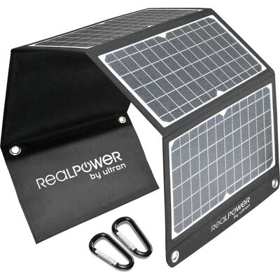RealPower SP-30E Zonnepaneel - 30W, Draagbaar, Zwart RealPower SP-30E Zonnepaneel - 30W, Draagbaar, Zwart