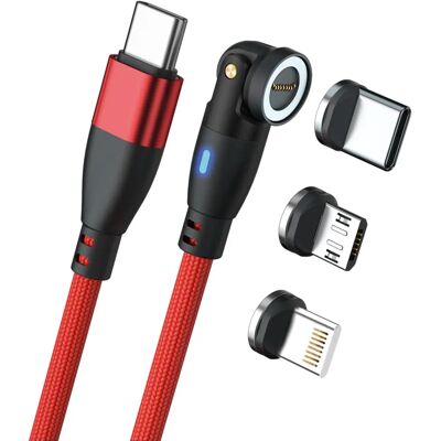 RealPower MagneticCharge 100 USB Kabel - 1m - Rot RealPower MagneticCharge 100 USB Kabel - 1m - Rot
