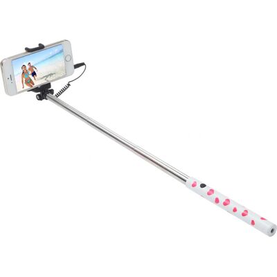 Ultron 173950 Selfie Stick - Smartphone - Rose, Argent, Blanc - Selfie Stick Ultron 173950 Selfie Stick - Smartphone - Rose, Argent, Blanc - Selfie Stick